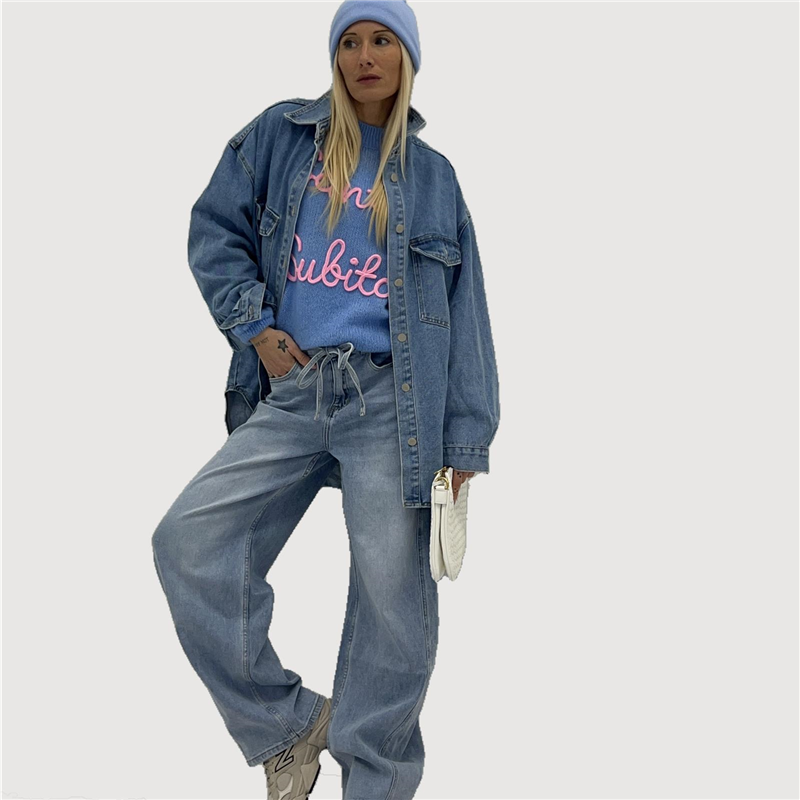 casacca in jeans band